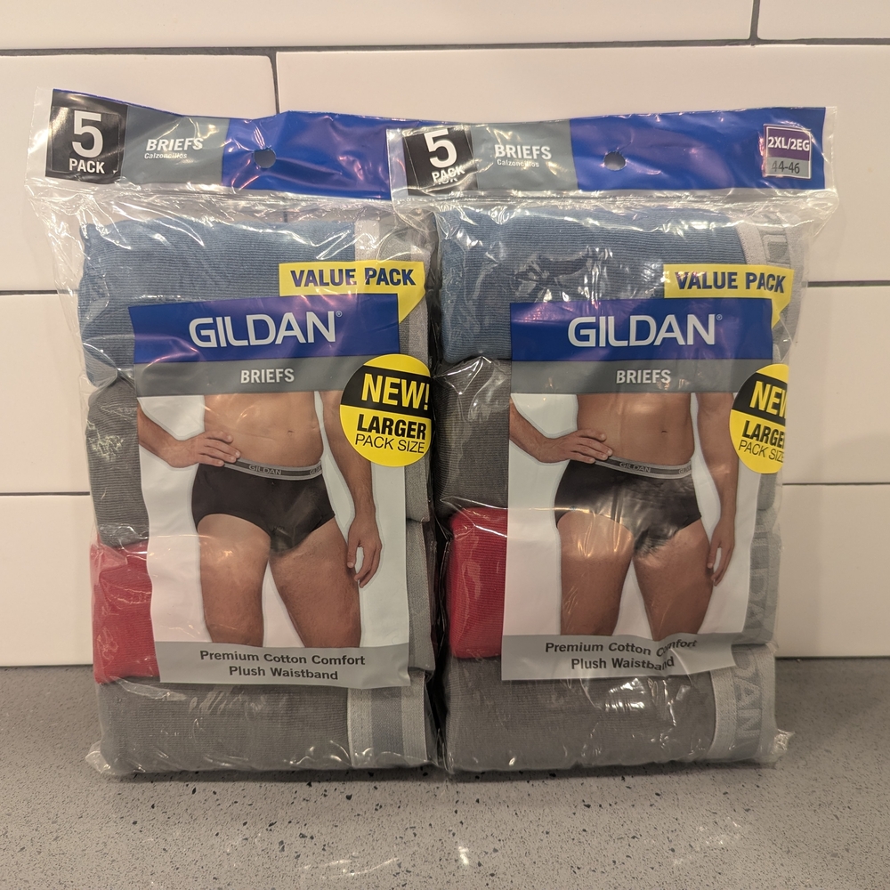 DONATED: Gildan Men's Briefs (2) 5-Packs